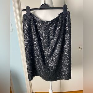 Talbots Black Sequin Skirt Sz 22W
